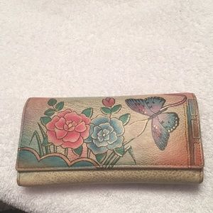 Butterfly and Flower Anuschka Wallet